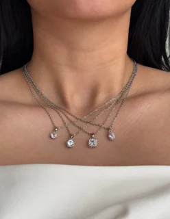 گردنبند جواهری نقره ای