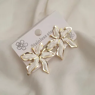 گوشواره برگ میناکاری