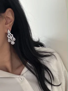 گوشواره جواهری مدل ناز